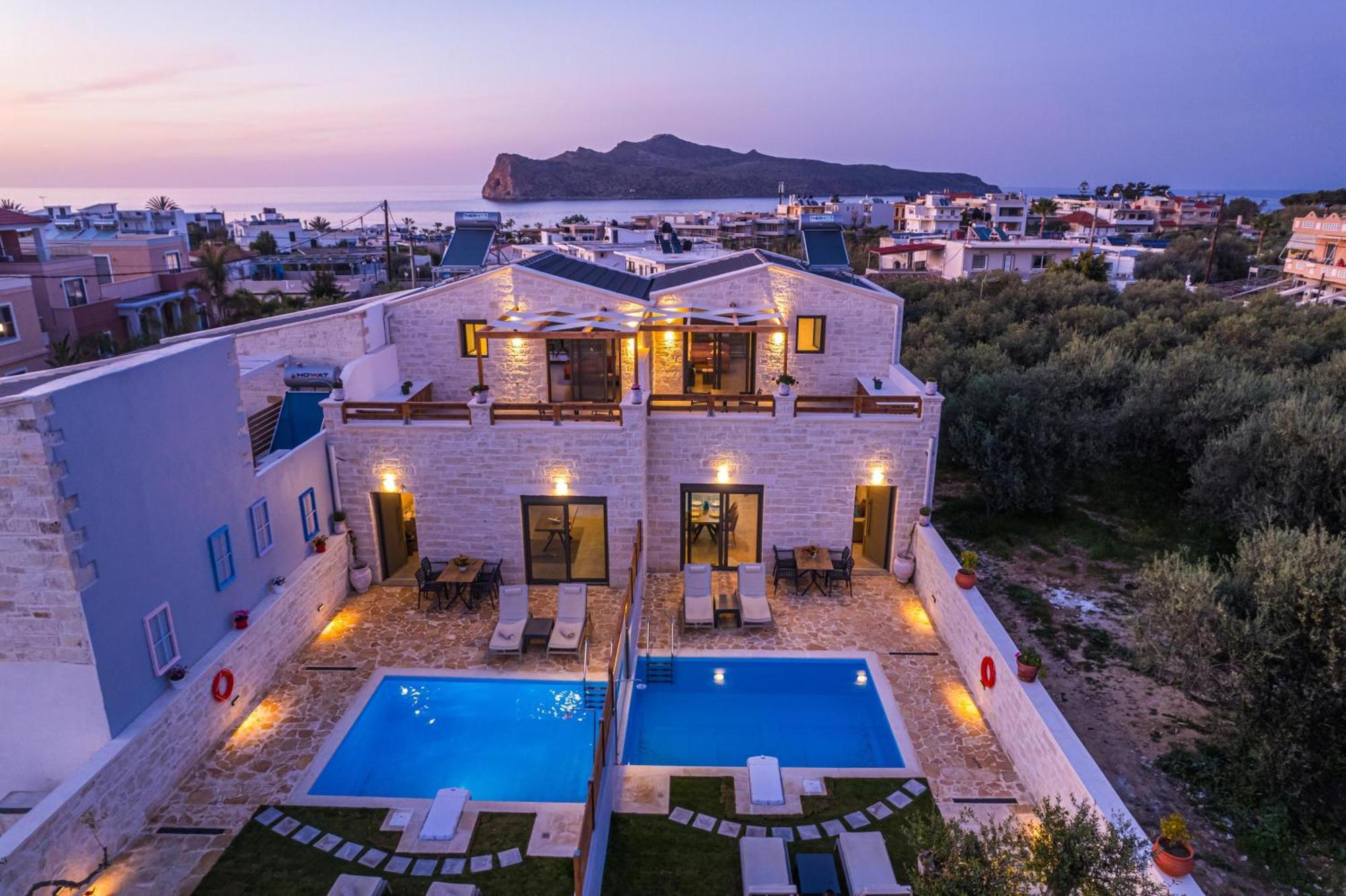 Sun Flower Villas With Sea View Agia Marina  Ngoại thất bức ảnh