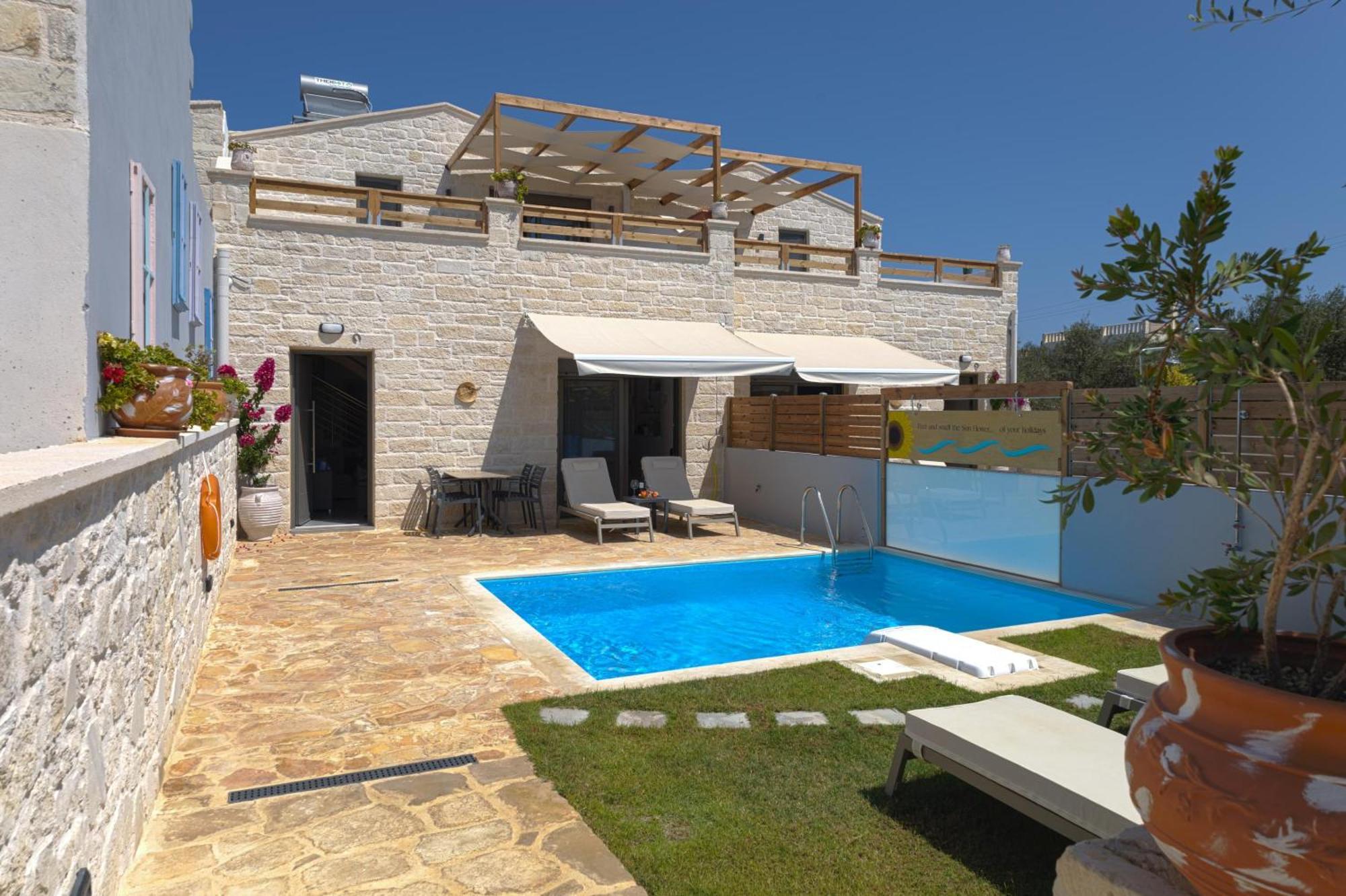 Sun Flower Villas With Sea View Agia Marina  Ngoại thất bức ảnh